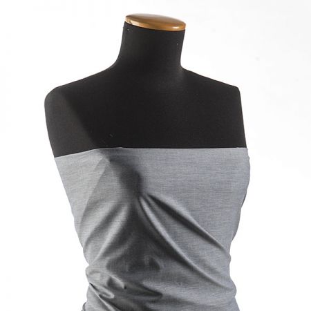 Bavlněná košilová látka modrošedá jeans