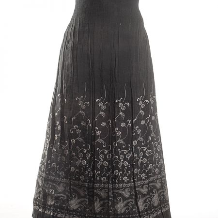 Žakárová látka na sukně oboustranná černá/bílá II.jakost