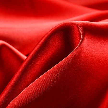 Satén taft pružný červený