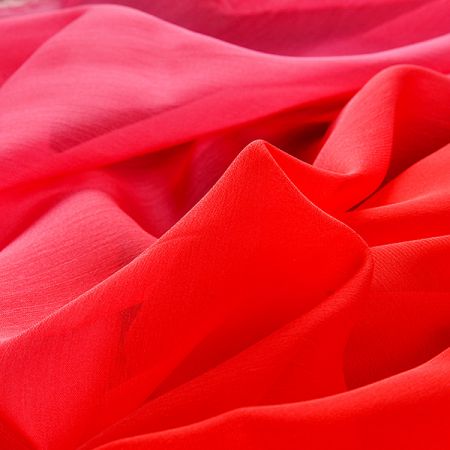 Šifon duhový červený/hnědý/růžový