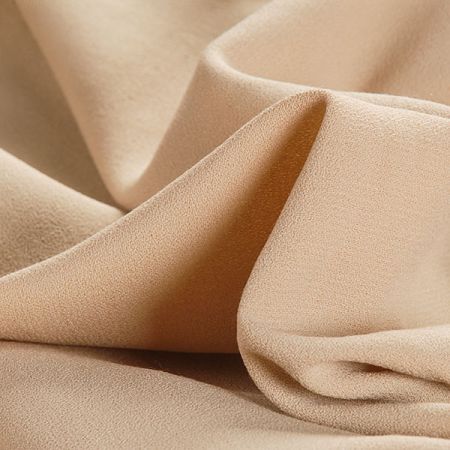 Žoržet kostýmový vlna směs camel