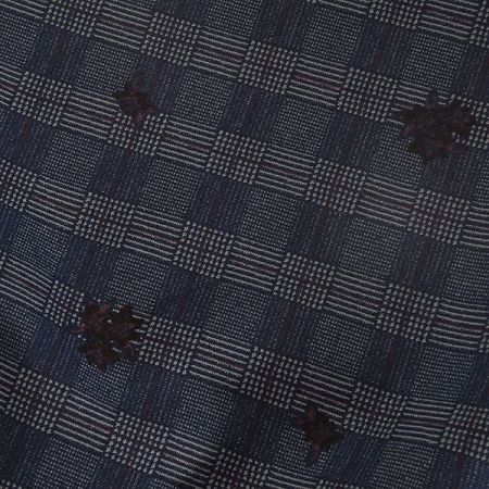 Riflovina pružná vzor kostky a květy 