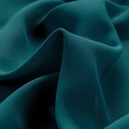 Žoržet pružný jednobarevný lahvově zelený