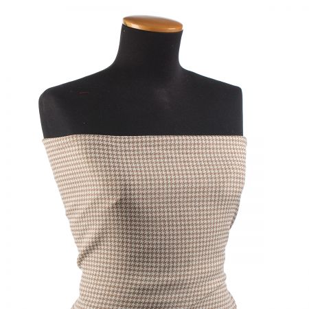 Kostýmová látka vzor pepito béžovohnědý