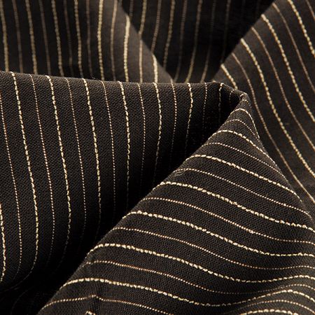 Bavlněný žakár proužky hnědý