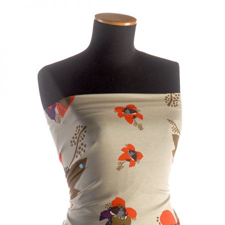 Úplet viskozový matný béžový