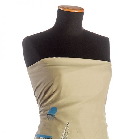 Viskozová látka na šaty s motivem plachetnic