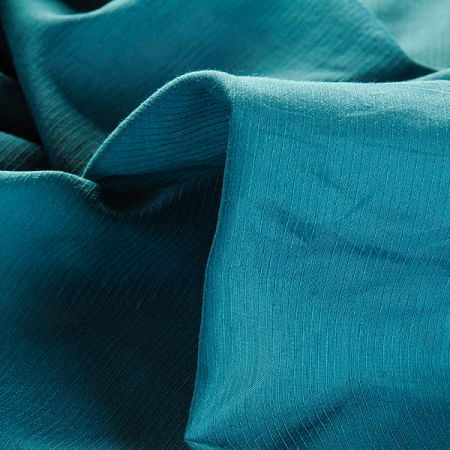 Viskozová látka vzor proužky tyrkys 