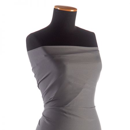 Krepdešín imitace hedvábí  středně šedý