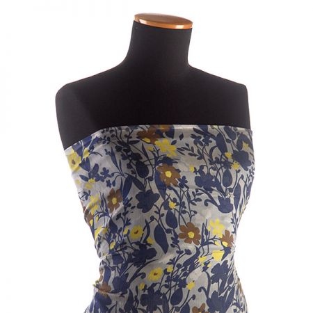 Šifon kreš květinový vzor II.jakost