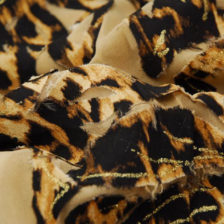 Efektní šifon gepard/květy