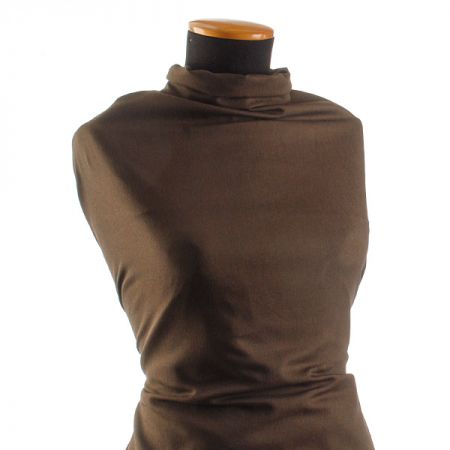 Bavlněná látka imitace rifloviny hnědý melír