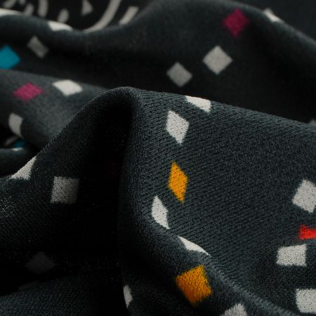 Pletenina geometrický vzor zelená II.jakost