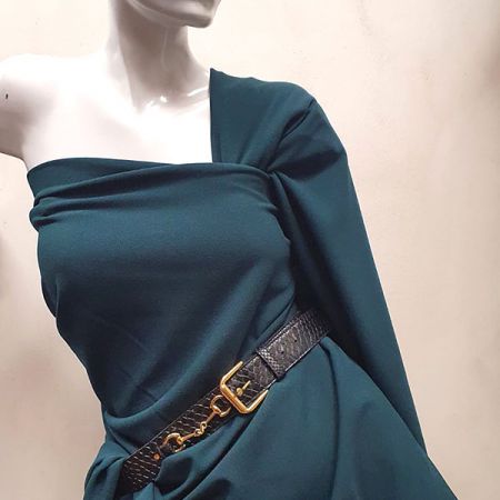 Pletenina úplet scuba crepe oboustranný tm.zelený