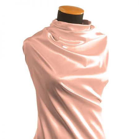 Satén pružný hladký meruňkový