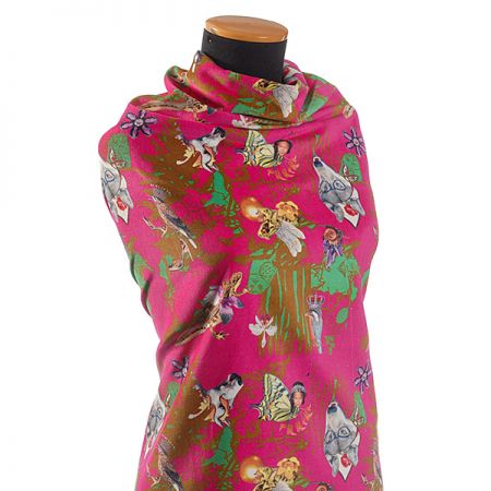 Exkluvzivní samet avantgardní vzor malý růžový podklad