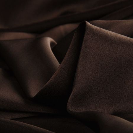 Satén matný jemný imitace hedvábí tmavě hnědá