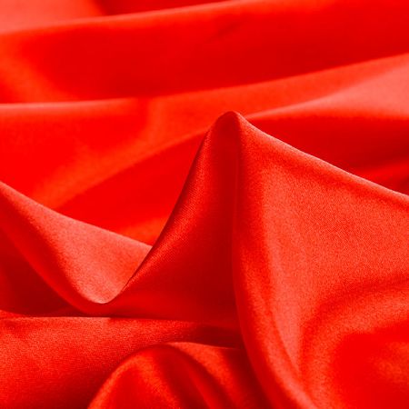 Satén pružný pololesk jemný tmavě červený