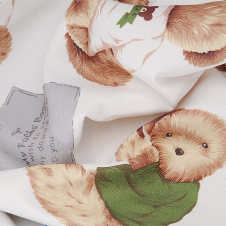 Látka závěs + záclona motiv medvídek velký