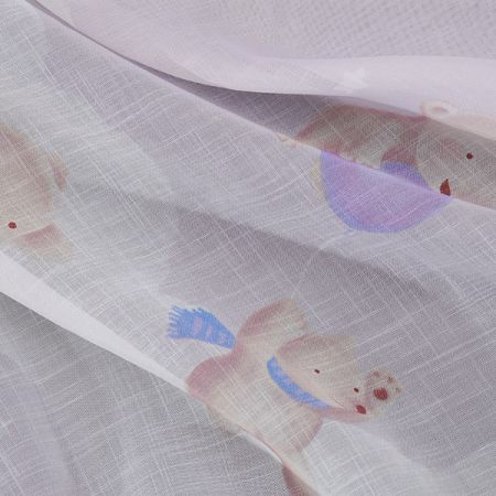 Látka záclona + závěs motiv lední medvídci