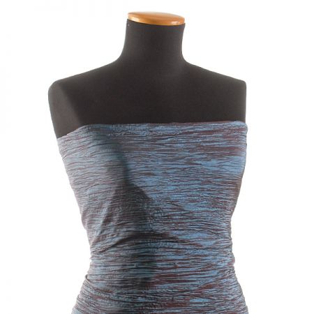 Taft kreš plastický šanžán modrý-vínový