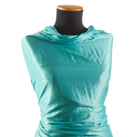 Taft kreš jemný tyrkysový