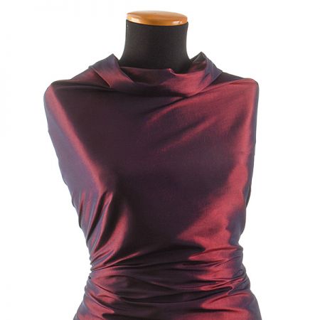 Taft kreš jemný šanžán bordo-tm. modrý 