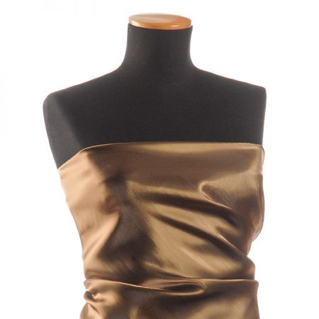 Organza hladká lesklá šanžán zelená-černá