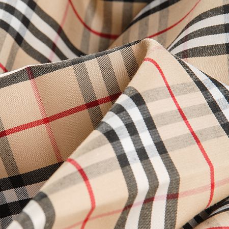 Košilová látka kostky béžová se vzorem burberry