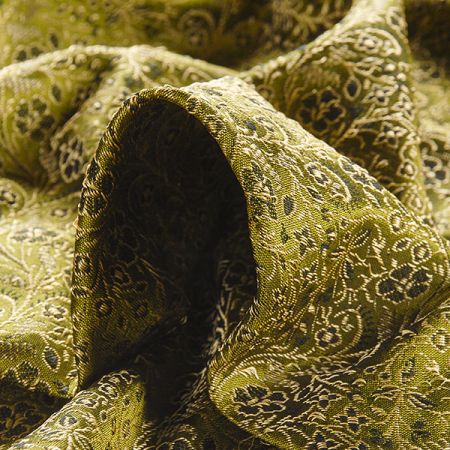 Hedvábný brokát šanžán jemné květy