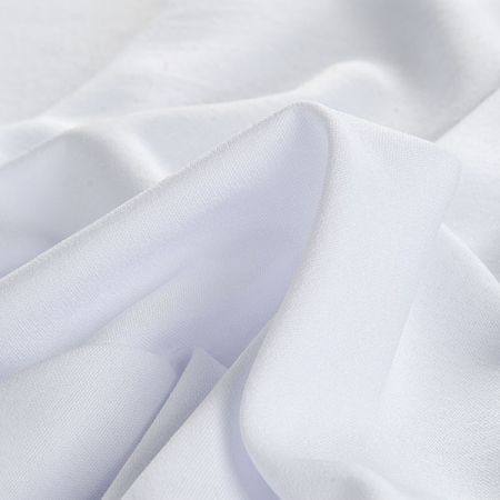 Kostýmová pružná látka imitace lnu bílá