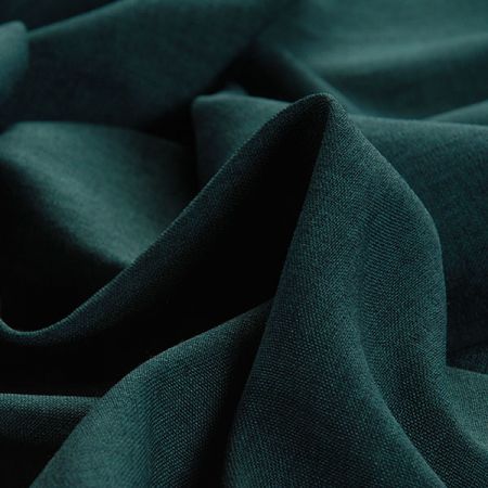 Kostýmová pružná látka imitace lnu petrol