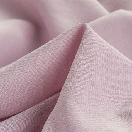 Kostýmová pružná látka imitace lnu pastel fialová