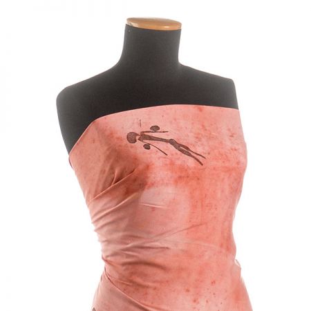 Viskozová látka batika  růžová