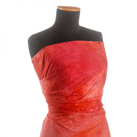 Viskozová batika vínovorůžová