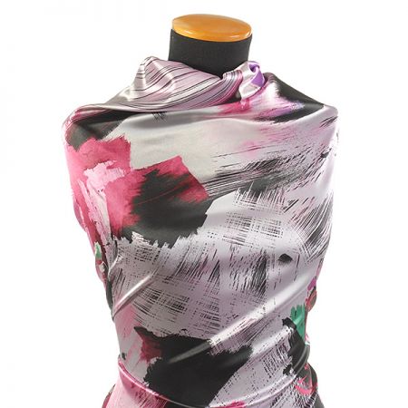 Atlas vzor květin/fantazie starorůžová