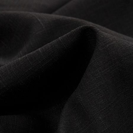 Len směs polyester, viskoza černé barvy