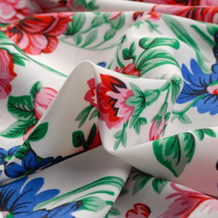 Žoržet mat Gipsy style bordura bílý