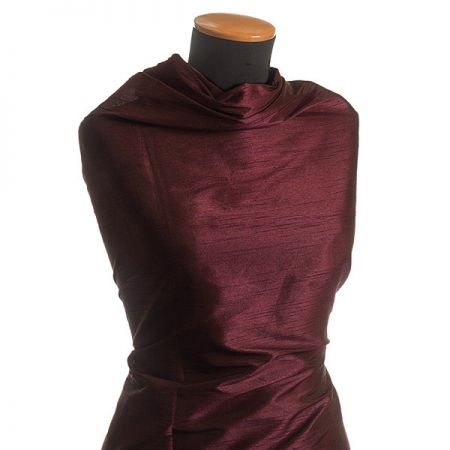 Šantung jednobarevný tmavě vínový
