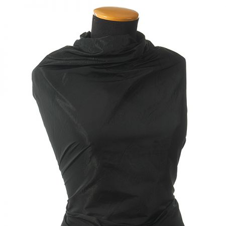 Taft paměťový žakár proužky černý