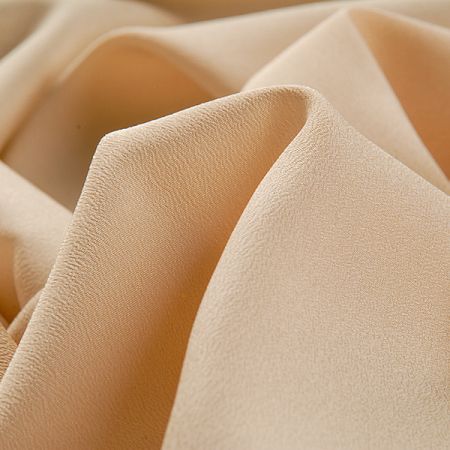 Krepdešín imitace hedvábí béžový