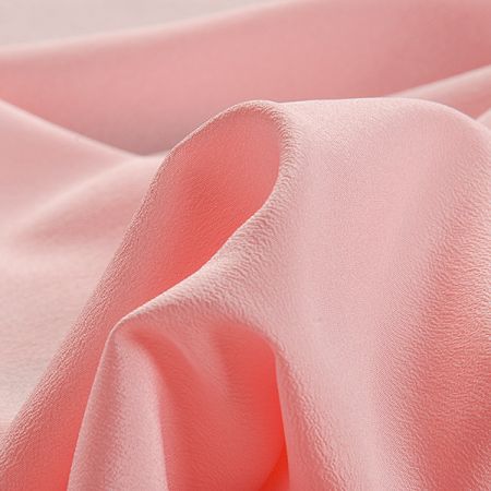 Krepdešín imitace hedvábí pastel růžový