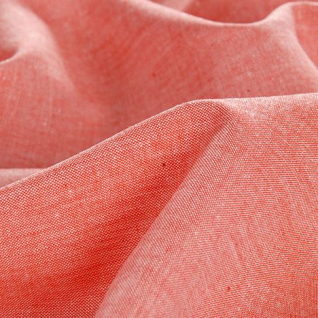 Len směs s bavlnou červenobílý