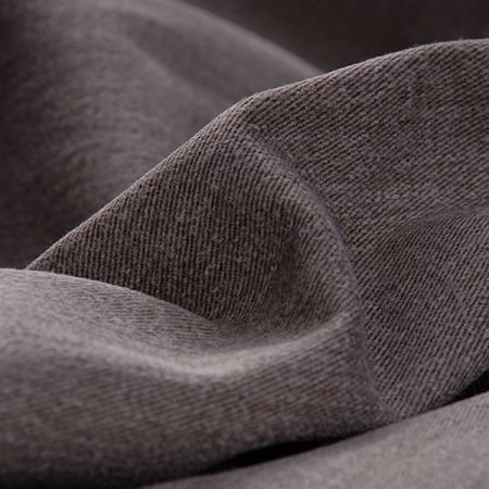 Pevnější bavlněná látka směs matná tm. hnědá