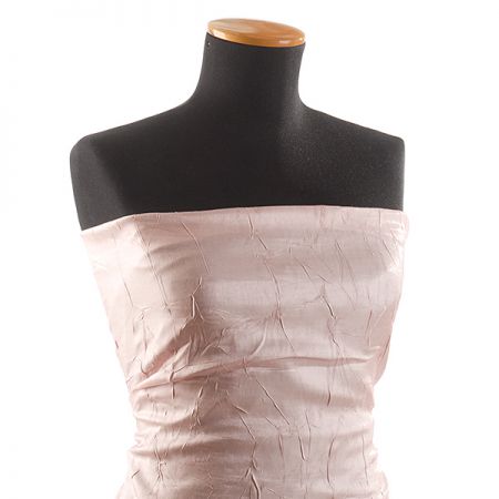 Lamé šatová látka kreš růžová