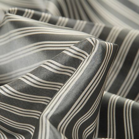 Podšívka žakárová šedosmetanová proužky