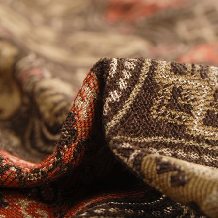 Žakárová dekorační látka geometrický ornament