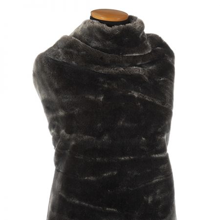 Imitace kožešiny nízký vlas tmavě šedý