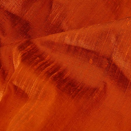 Šantung jednobarevný oranžovočerný