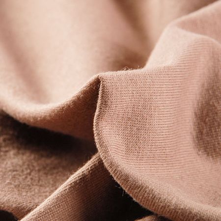 Úplet pletenina bavlna směs hnědý